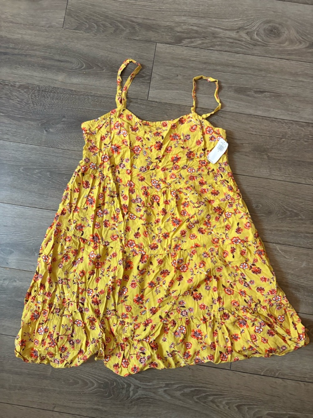 Old Navy Yellow Floral Tiered Sundress